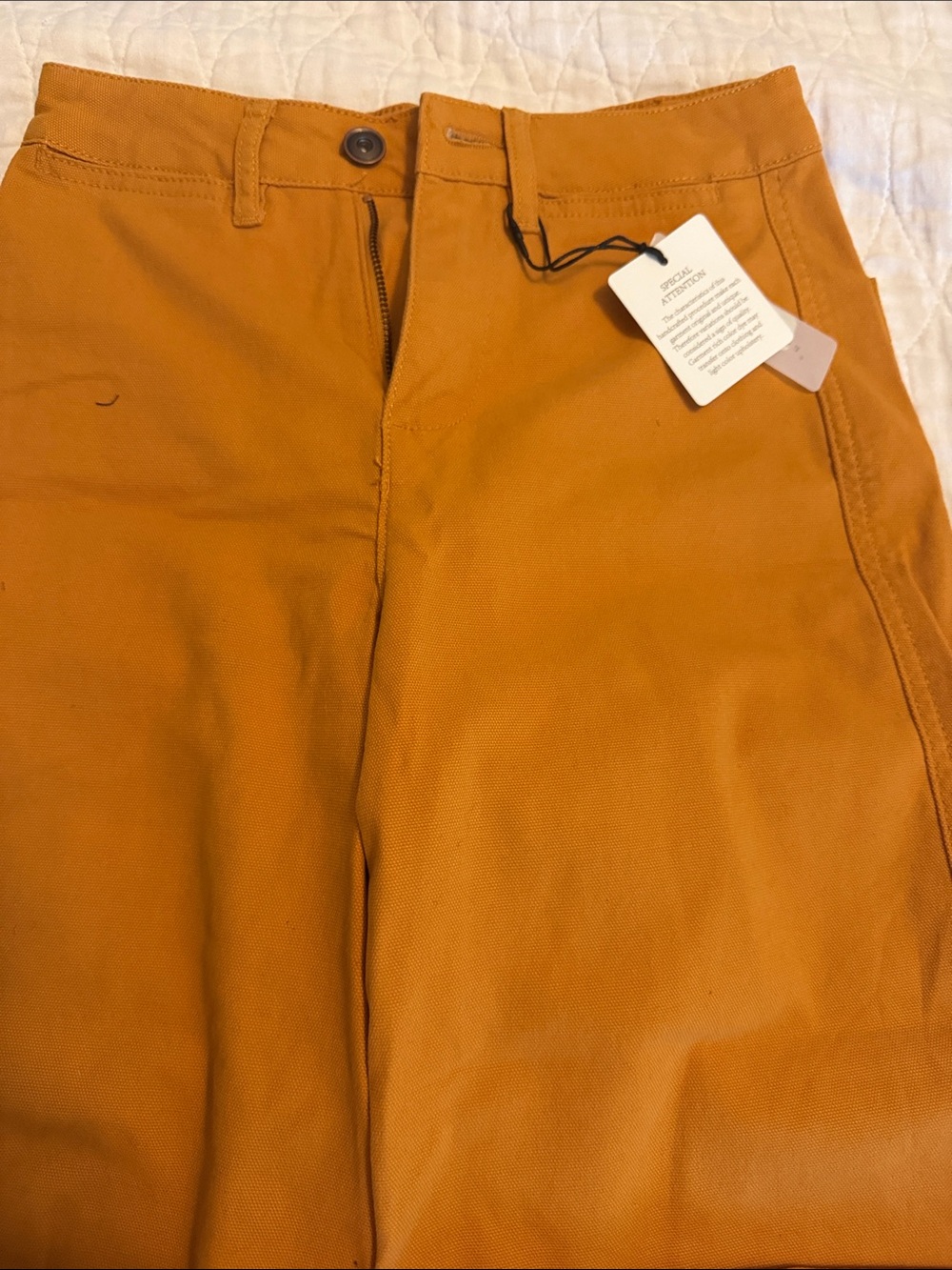 Women's Ankle-Length Cropped Pants in Rust Orange
